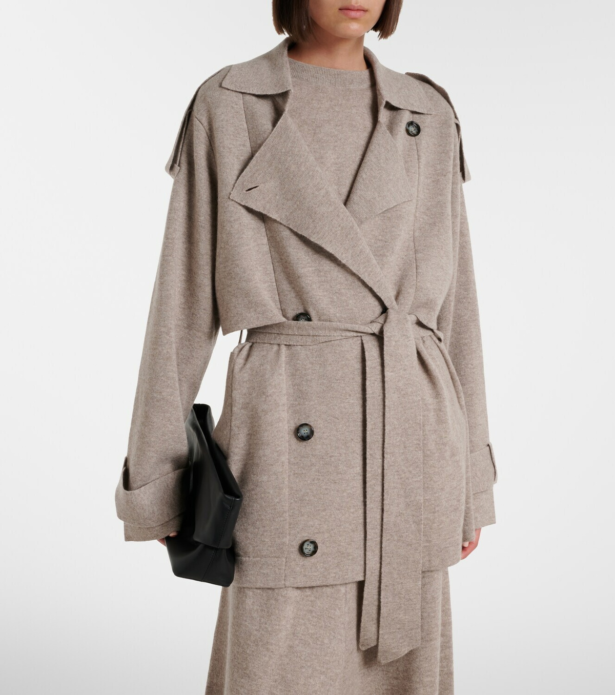 Jardin des Orangers Cropped wool and cashmere trench coat