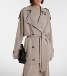 Jardin des Orangers Cropped wool and cashmere trench coat