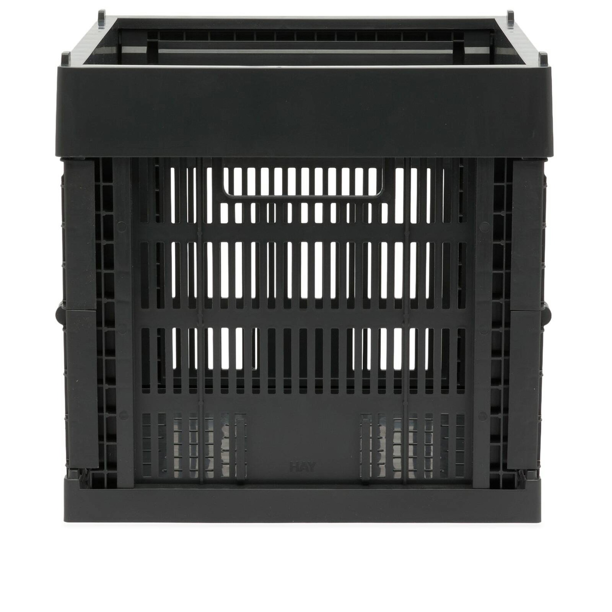 HAY Cube Recycled Colour Crate in Charcoal 