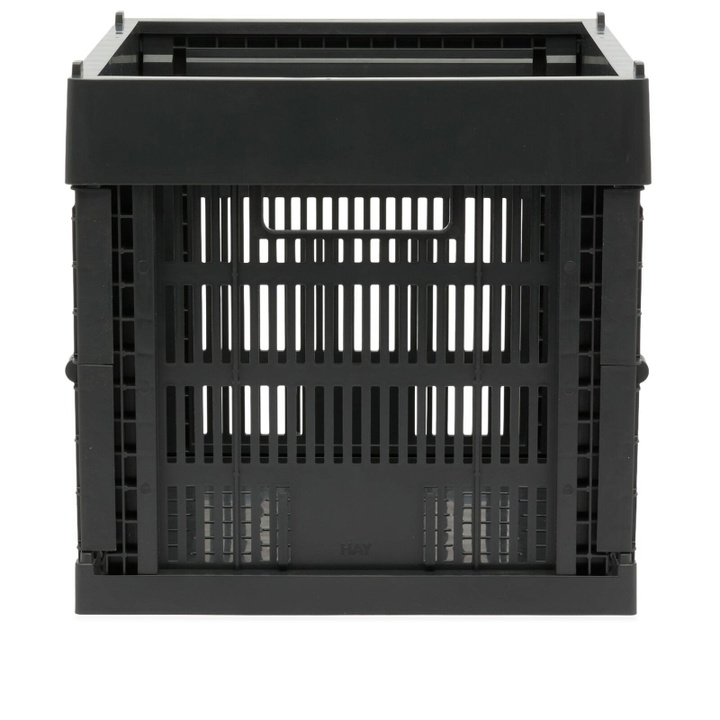 Photo: HAY Cube Recycled Colour Crate in Charcoal 
