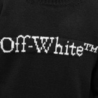 Off-White Men's Logo Crew Knit in Black/White