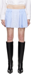 Alexander Wang Blue & White Cotton Oxford Boxer Shorts