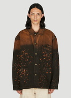 Guess USA Splattered Denim Chore Jacket
