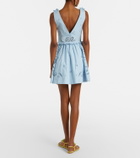 Self-Portrait Broderie anglaise cotton-blend minidress