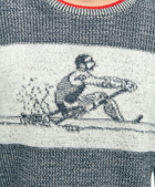 Brooks Brothers Men's Supima Cotton Intarsia Rower Crewneck Sweater | Navy