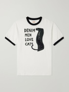 KAPITAL - Embellished Printed Cotton-Jersey T-Shirt - White