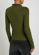Rabanne Chain-embellished Cable-knit Jumper Khaki