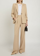 Veronica Beard Marbeau Wide-leg Trousers Khaki