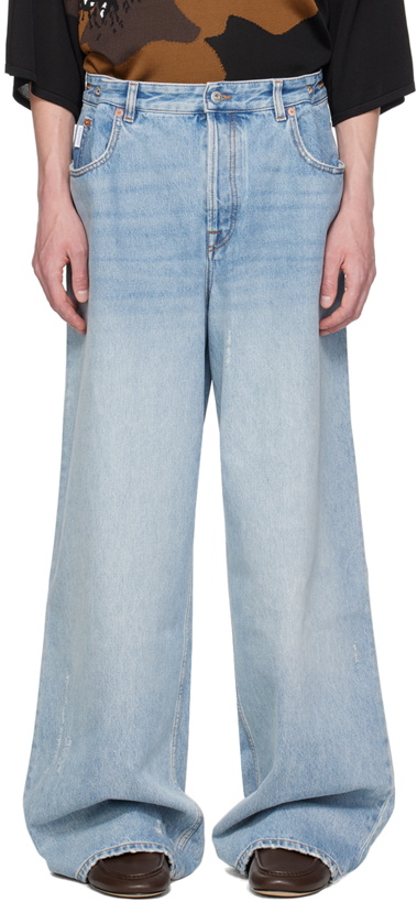 Photo: Valentino Blue Faded Jeans