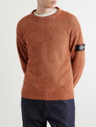 Stone Island - Cotton-Chenille Mock-Neck Sweater - Orange