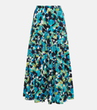 Diane von Furstenberg High-rise printed cotton-blend midi skirt