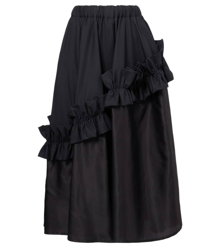 Photo: Noir Kei Ninomiya Ruffled wool midi skirt