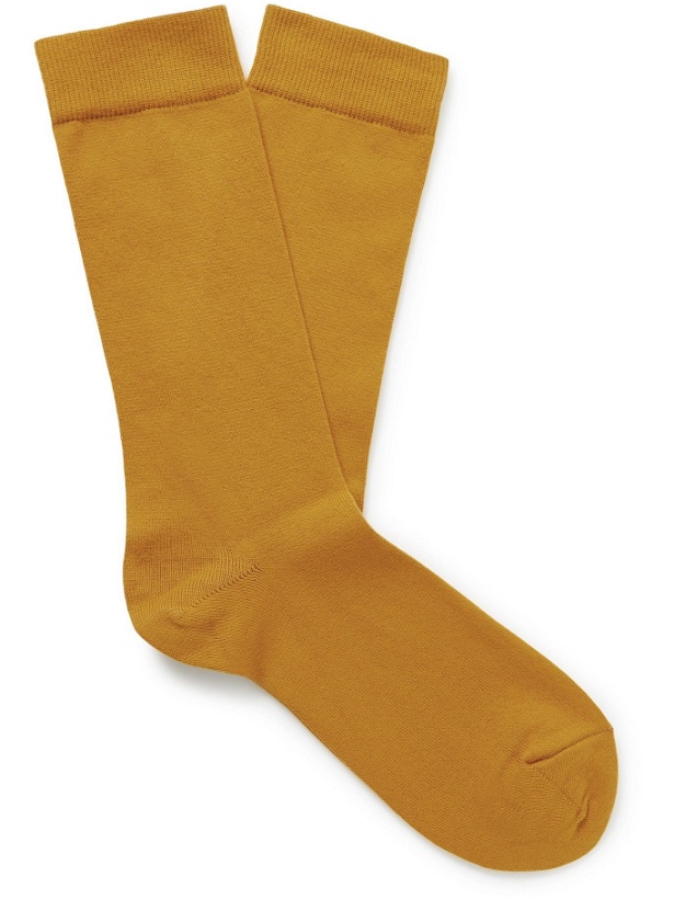 Photo: SUNSPEL - Stretch Cotton-Blend Socks - Yellow