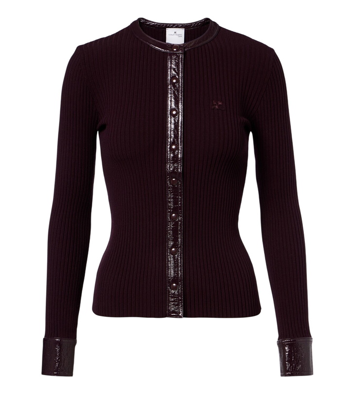 Photo: Courrèges Ribbed-knit cardigan