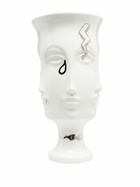 Jonathan Adler White Dora Maar Graffiti Porcelain Vase