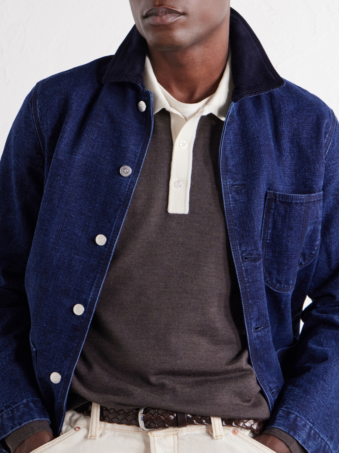 Drake's - Merino Wool-Jersey Polo Shirt - Brown