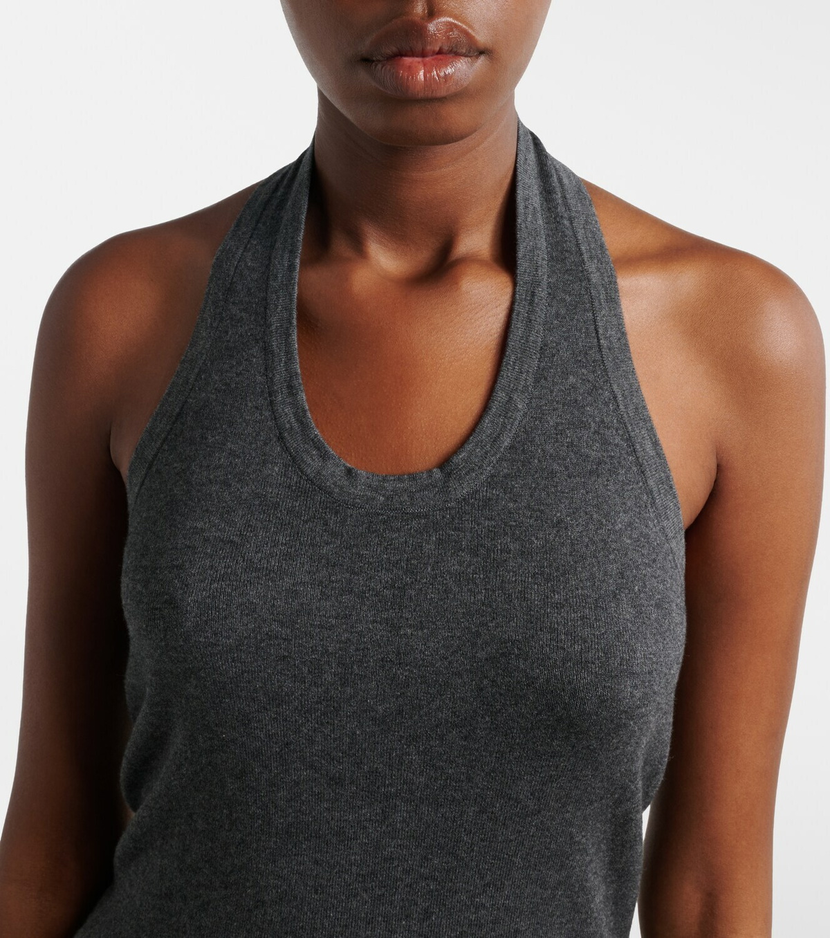 Extreme Cashmere Jerry halterneck cotton and cashmere top