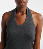 Extreme Cashmere Jerry halterneck cotton and cashmere top