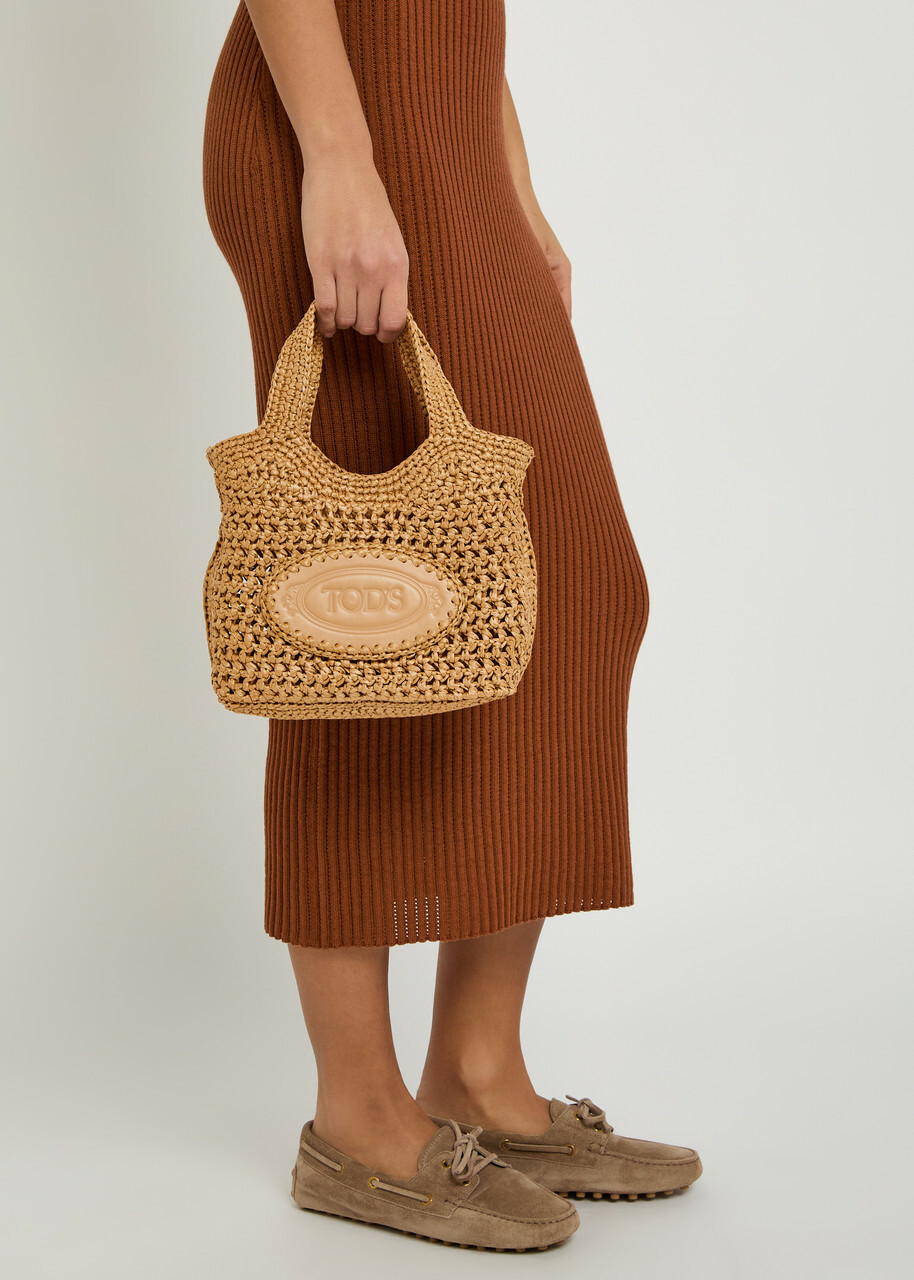 Tods Mancini Mini Raffia top Handle bag - Natural - One Size