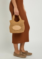 Tods Mancini Mini Raffia top Handle bag - Natural - One Size