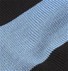AMI - Oversized Striped Cotton Sweater - Men - Blue