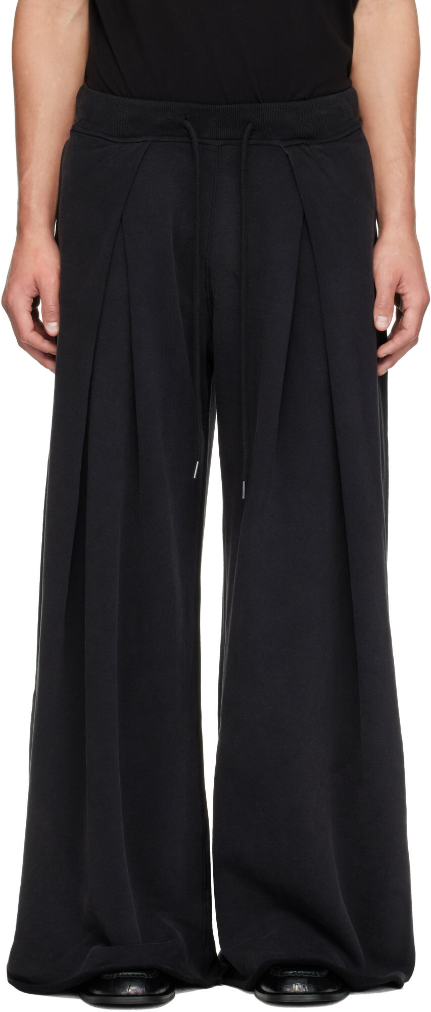 R13 Black Foldover Sweatpants