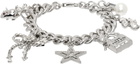 Marc Jacobs Silver 'Cats Out of the Bag' Charm Bracelet