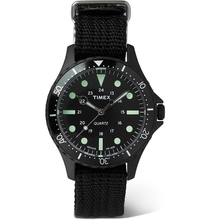Photo: Timex - Navi Harbor 38mm Stainless Steel and Nylon-Webbing Watch - Black