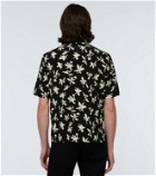 Saint Laurent Short-sleeved floral silk shirt