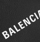 Balenciaga - Logo-Print Textured-Leather Pouch - Men - Black