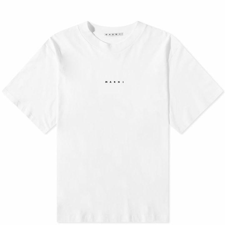 Photo: Marni Men's Logo Crew Neck T-Shirt in Lily White