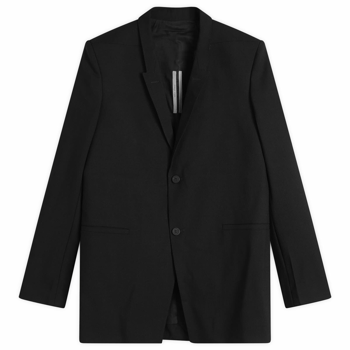 Rick Owens Black Leather Jumbo Tatlin Blazer Rick Owens