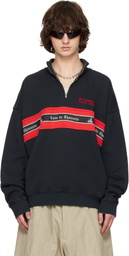 WILLY CHAVARRIA Black 'Casa de Chavarria' Gilroy Mock Neck Sweatshirt