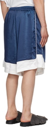 We11done Navy Selldone Track Shorts