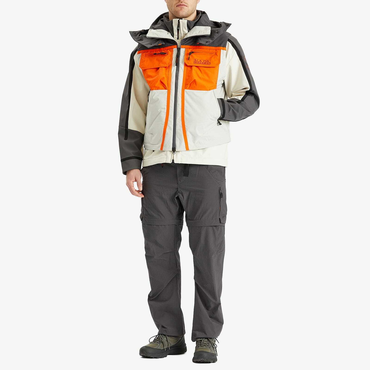 Napapijri Men's Modular Utility Jacket in Beige Dimity