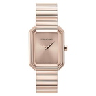 Ferragamo Crystal Tank Quartz Rose Gold Dial Ladies Watch SFS800524