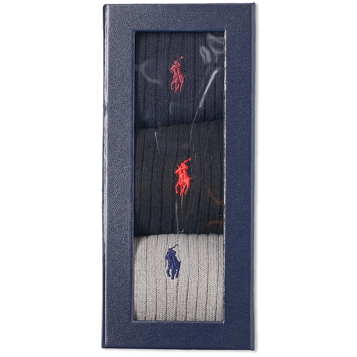 Photo: Polo Ralph Lauren Classic Rib Sock - 3 Pack
