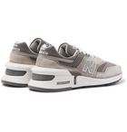 New Balance - M997 Suede, Leather and Mesh Sneakers - Gray