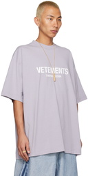 VETEMENTS Purple Printed T-Shirt