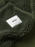 WTAPS - Logo-Appliquéd Embroidered Fleece Half-Zip Sweatshirt - Green