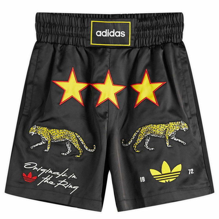 Photo: Adidas Men's Originals In The Ring Graphic Shorts in Black