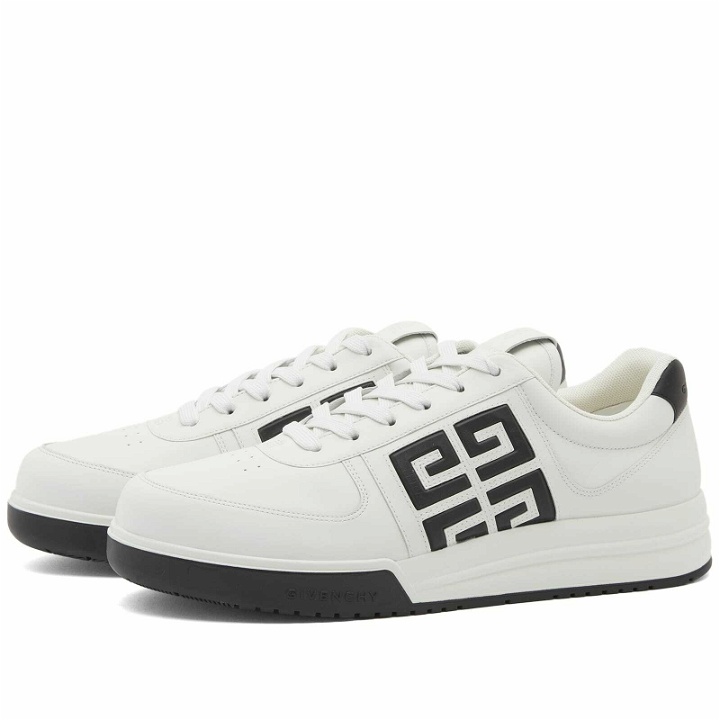 Photo: Givenchy Men's G4 Low Top Sneakers in White/Black