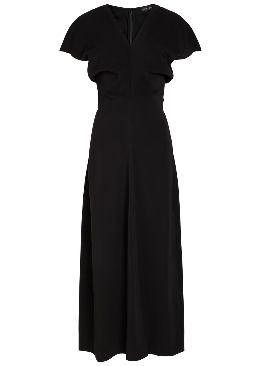 Anine Bing Zadig Stretch-crepe Midi Dress Black