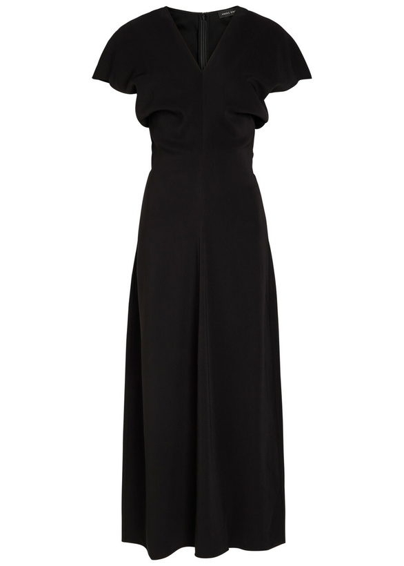Photo: Anine Bing Zadig Stretch-crepe Midi Dress Black