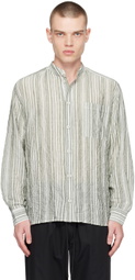 XENIA TELUNTS Green & White Edo Shirt