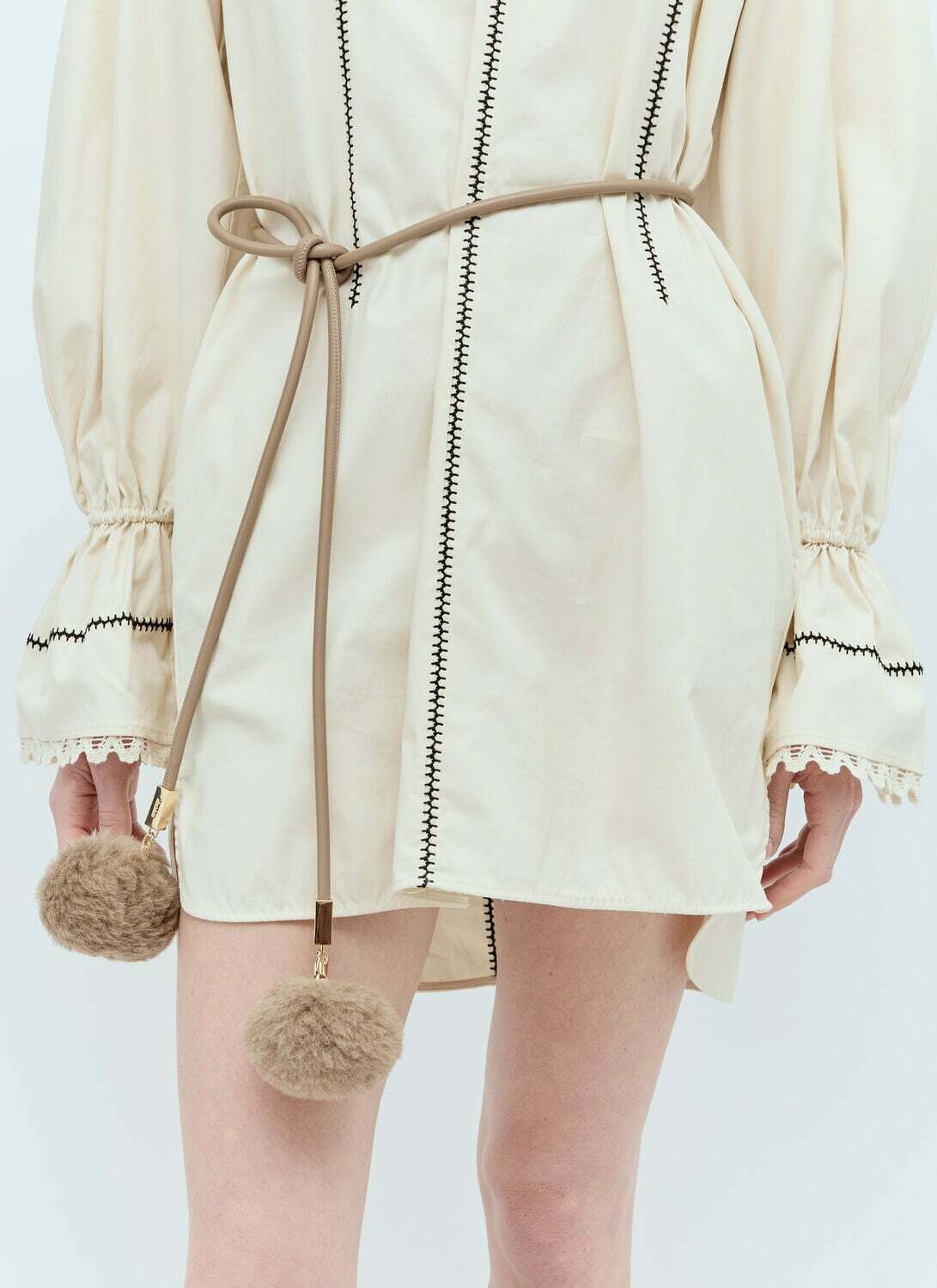 Max Mara Pom-Pom Tubular Belt