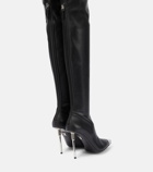 David Koma Faux leather over-the-knee boots