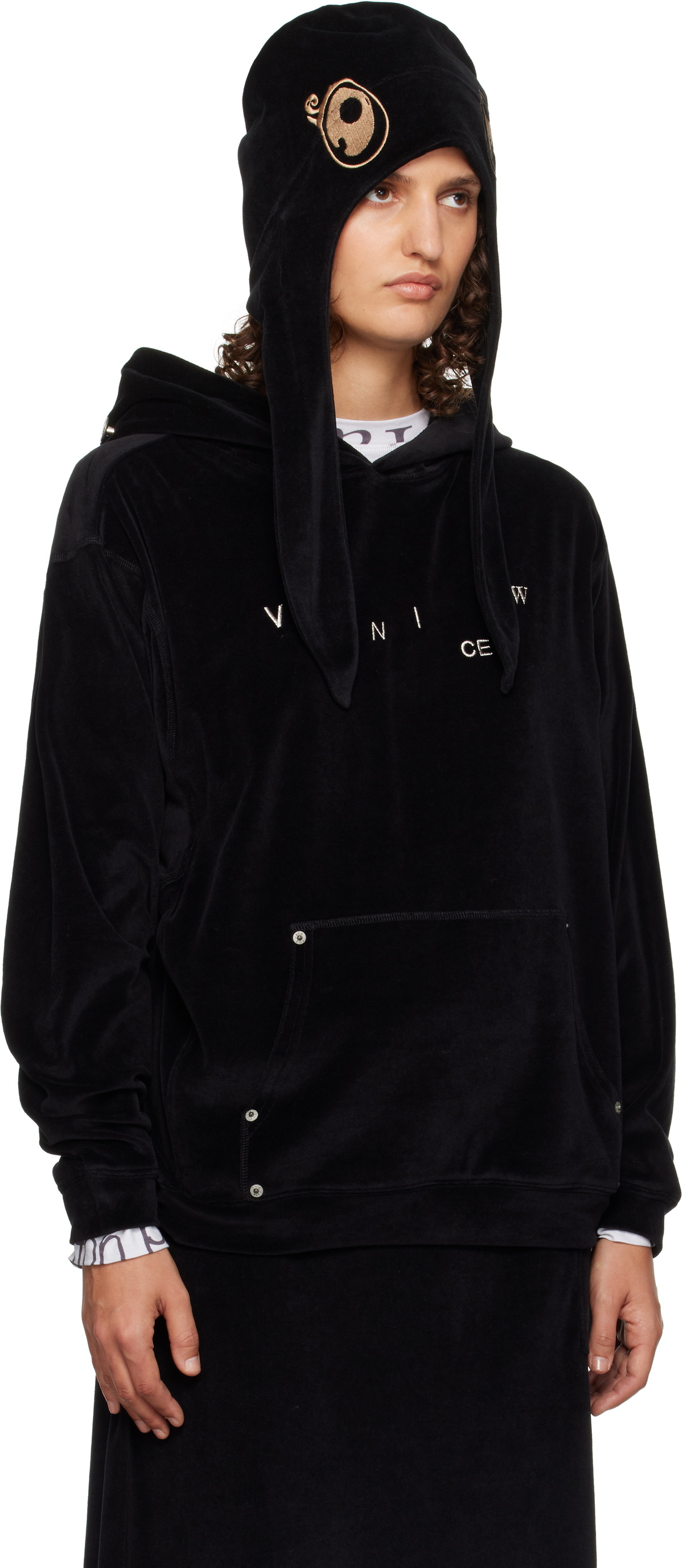 VeniceW Black Flying Beanie VeniceW