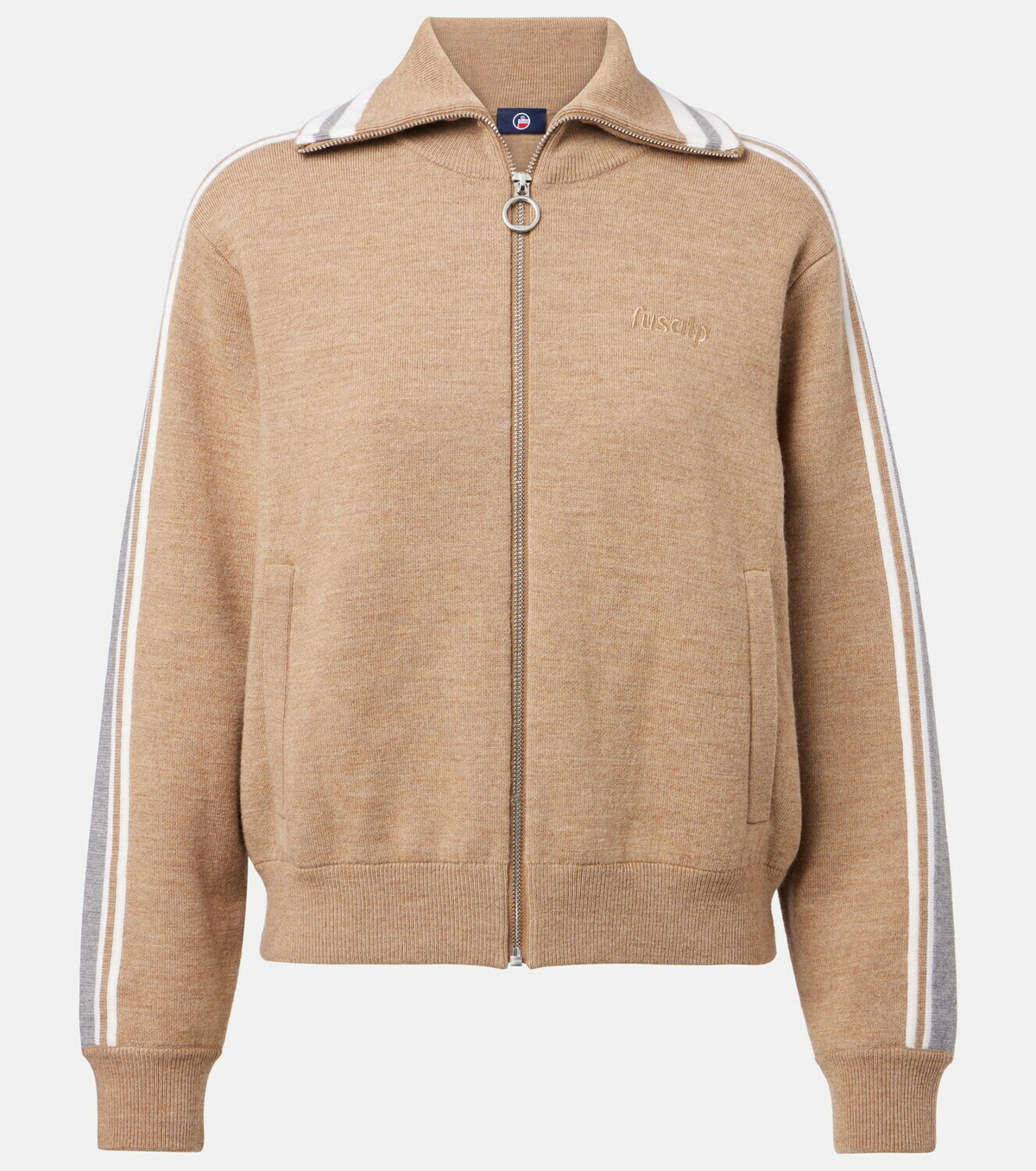 Fusalp Benada striped wool-blend jacket