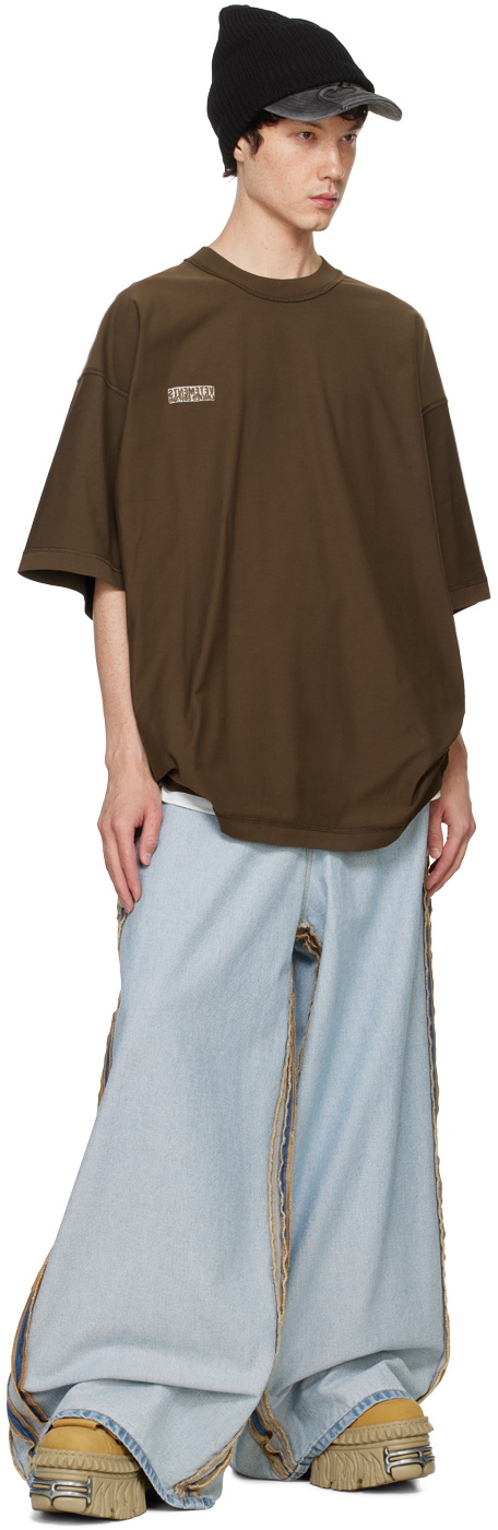 VETEMENTS Brown Inside Out Label T-Shirt Vetements